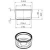 Tealight cup - Glass - O45.5 x 25.9 mm